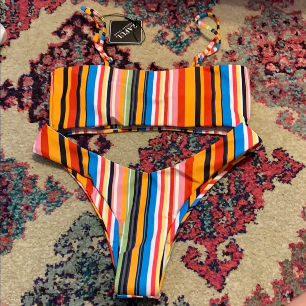 NWT zaful rainbow bikini